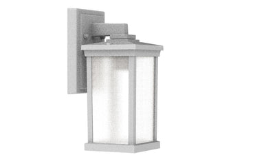 ##Antique Hardware## Resilience 1 Light Small Outdoor Wall Lantern in Textured White