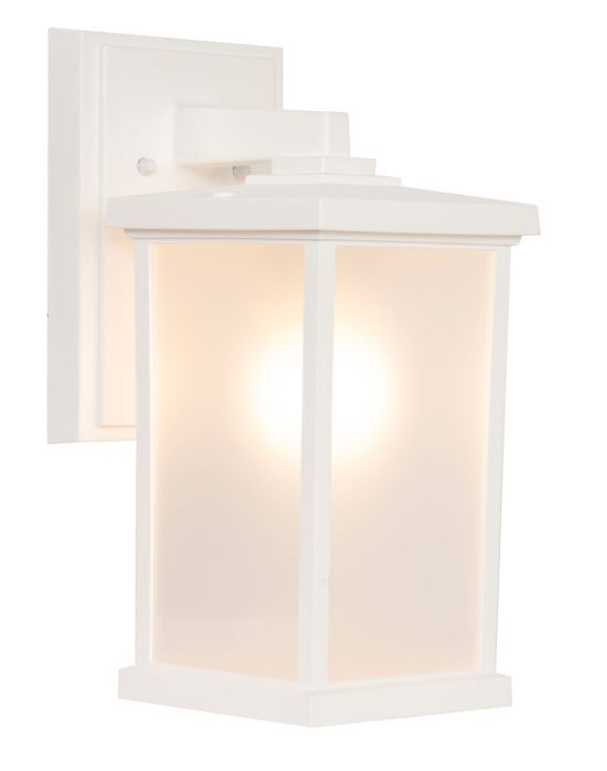 ##Antique Hardware## Resilience 1 Light Medium Outdoor Wall Lantern in Textured White