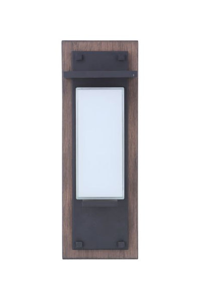 Antique Hardware Heights 1 Light Small Outdoor LED Wall Lantern in Whiskey Barrel/Midnight Exterior