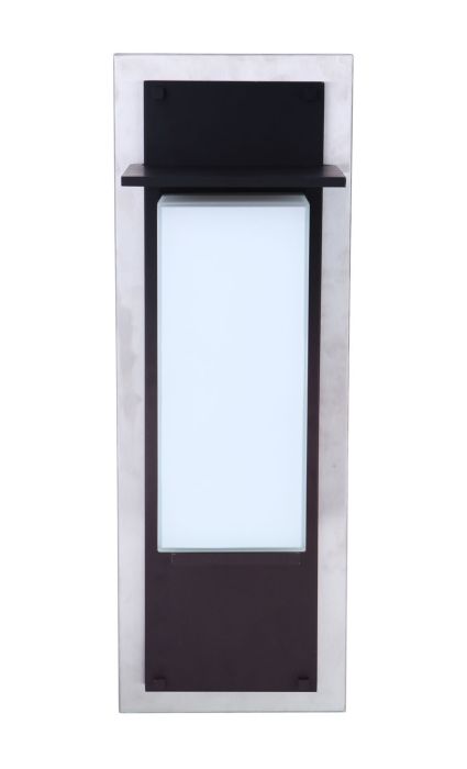 Antique Hardware Heights 1 Light Medium Outdoor LED Wall Lantern in Stainless Steel/Midnight Exterior