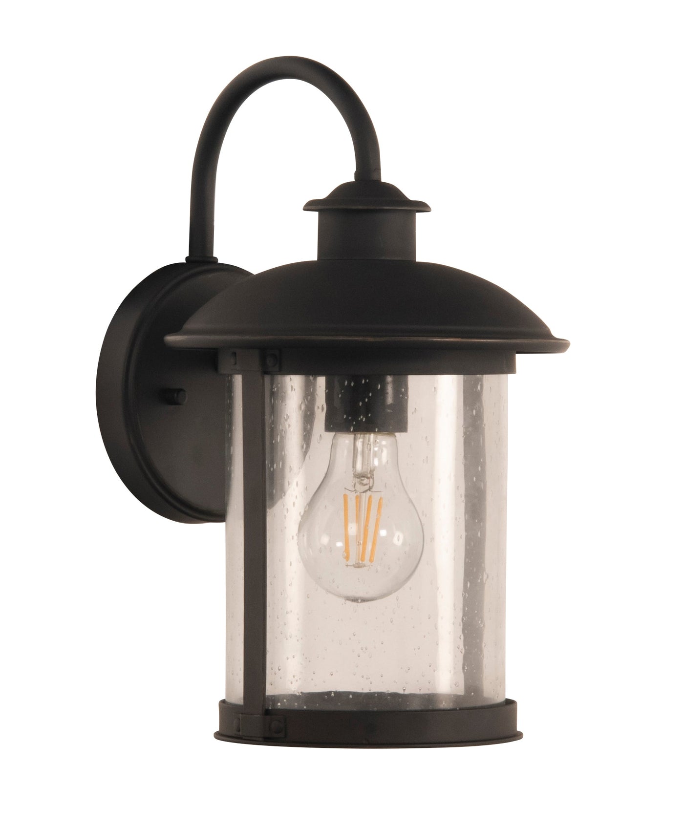 ##Antique Hardware## O'Fallon 1 Light Small Outdoor Wall Lantern in Dark Bronze Gilded