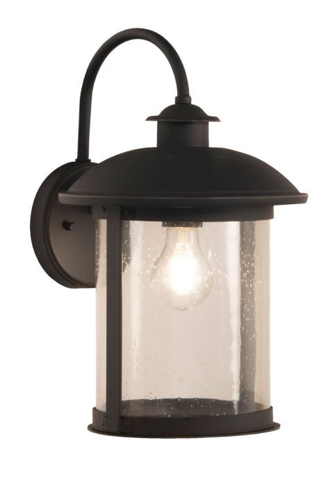 ##Antique Hardware## O'Fallon 1 Light Medium Outdoor Wall Lantern in Dark Bronze Gilded