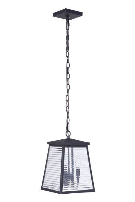 Antique Hardware Armstrong 3 Light Outdoor Pendant in Midnight Exterior