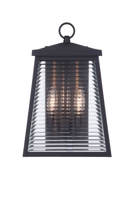 Antique Hardware Armstrong 3 Light Medium Outdoor Wall Lantern in Midnight Exterior