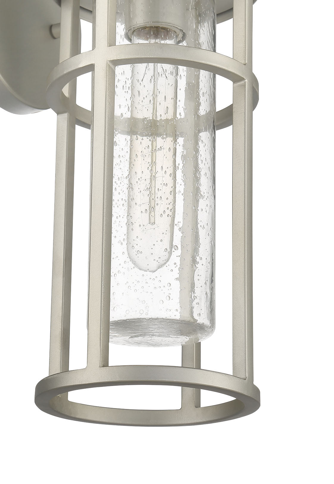 Antique Hardware Encompass 1 Light Small Outdoor Wall Lantern in Satin Aluminum Exterior