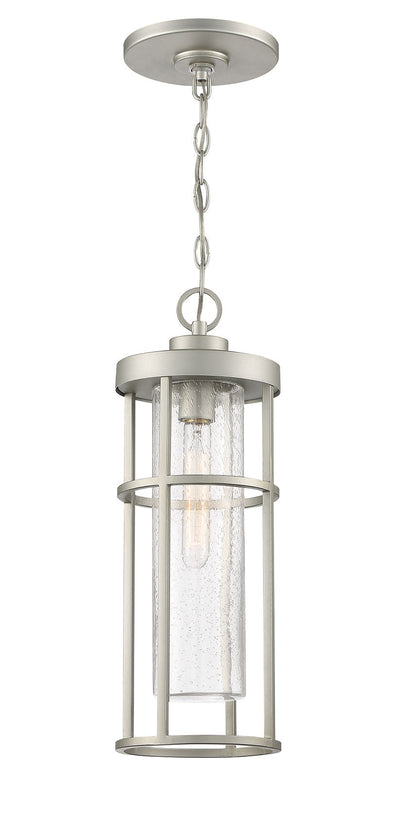 Antique Hardware Encompass 1 Light Outdoor Pendant in Satin Aluminum Exterior