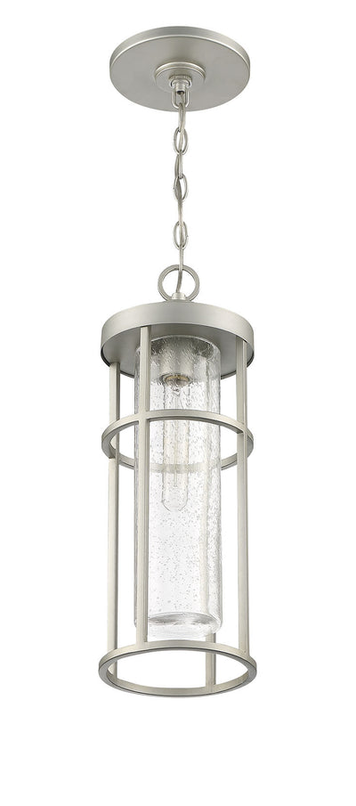 Antique Hardware Encompass 1 Light Outdoor Pendant in Satin Aluminum Exterior