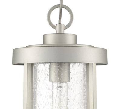 Antique Hardware Encompass 1 Light Outdoor Pendant in Satin Aluminum Exterior