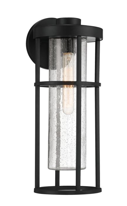 Antique Hardware Encompass 1 Light Medium Outdoor Wall Lantern in Midnight Exterior