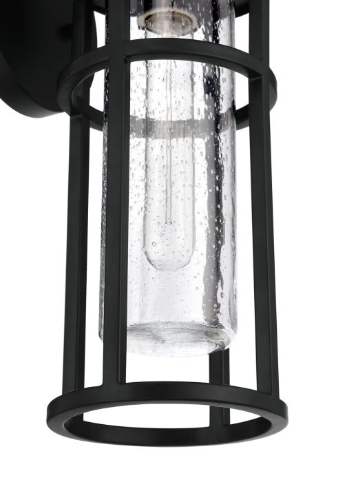 Antique Hardware Encompass 1 Light Medium Outdoor Wall Lantern in Midnight Exterior