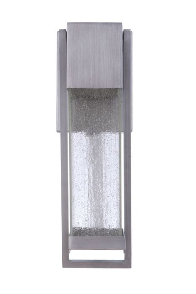 Antique Hardware Bryce 1 Light Small Outdoor LED Wall Lantern in Brushed Titanium Exterior