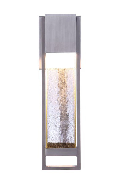 Antique Hardware Bryce 1 Light Medium Outdoor LED Wall Lantern in Brushed Titanium Exterior