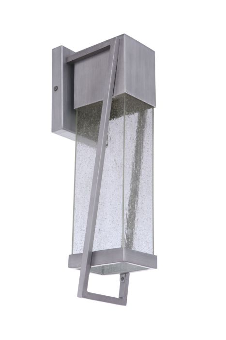 Antique Hardware Bryce 1 Light Medium Outdoor LED Wall Lantern in Brushed Titanium Exterior