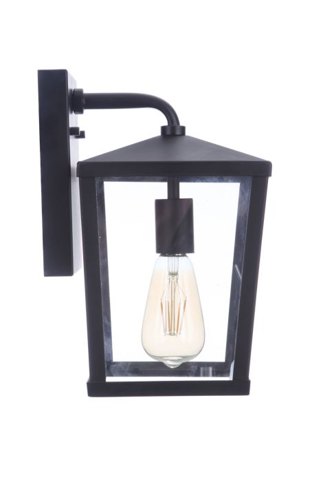 ##Antique Hardware## Olsen 1 Light Small Outdoor Wall Lantern in Midnight