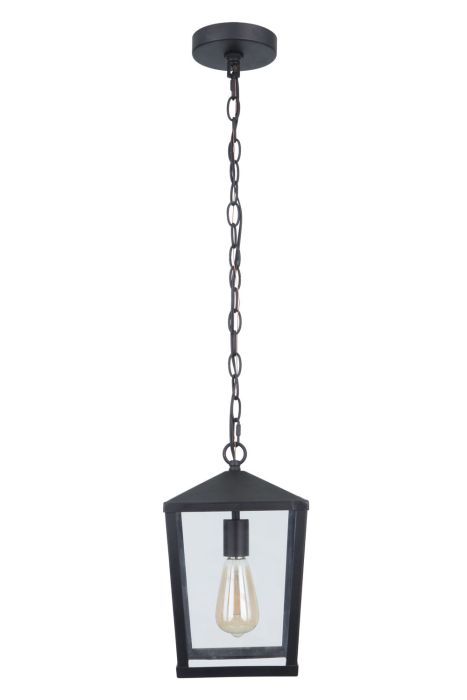 ##Antique Hardware## Olsen 1 Light Medium Outdoor Pendant in Midnight