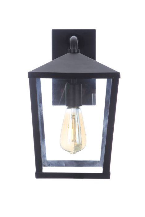 ##Antique Hardware## Olsen 1 Light Medium Outdoor Wall Lantern in Midnight