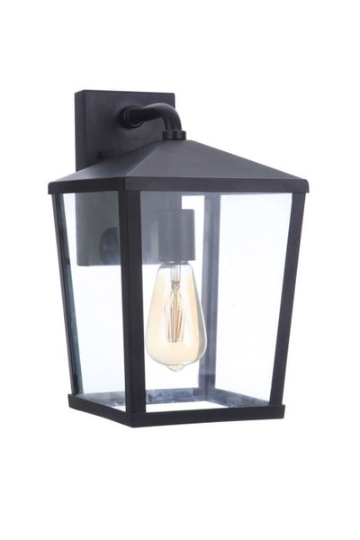 ##Antique Hardware## Olsen 1 Light Medium Outdoor Wall Lantern in Midnight