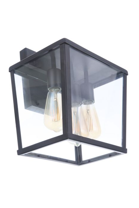 ##Antique Hardware## Olsen 3 Light Medium Outdoor Wall Lantern in Midnight