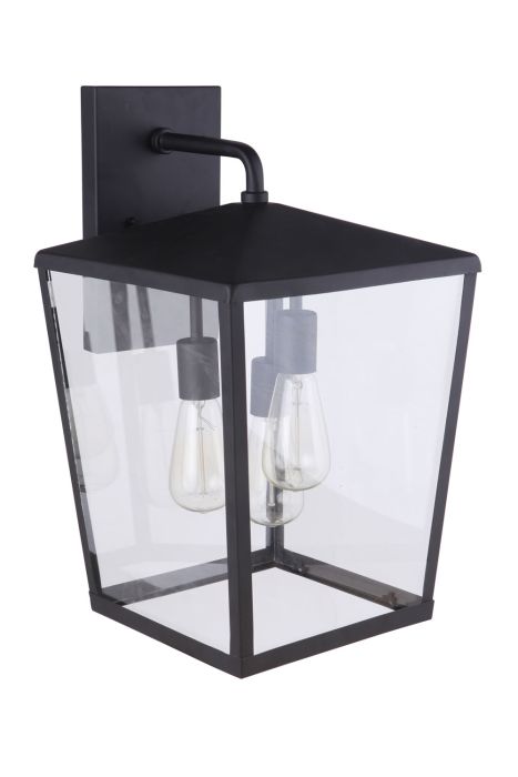 ##Antique Hardware## Olsen 3 Light Large Outdoor Wall Lantern in Midnight