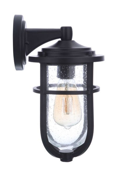 Antique Hardware Voyage 1 Light Small Outdoor Wall Lantern in Midnight Exterior