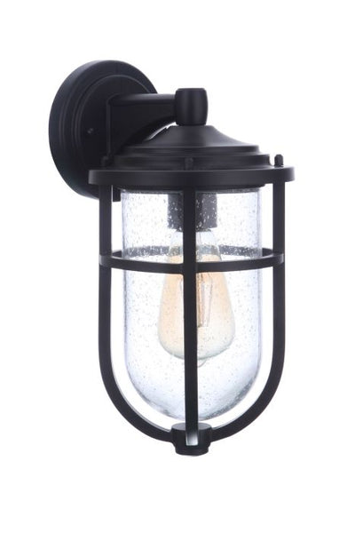 Antique Hardware Voyage 1 Light Small Outdoor Wall Lantern in Midnight Exterior