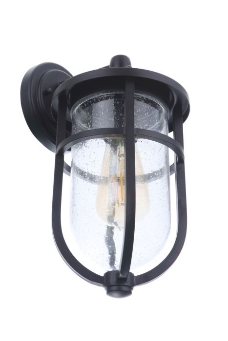 Antique Hardware Voyage 1 Light Small Outdoor Wall Lantern in Midnight Exterior