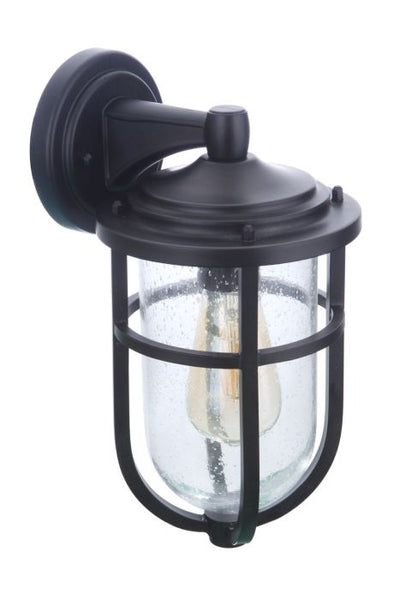 Antique Hardware Voyage 1 Light Small Outdoor Wall Lantern in Midnight Exterior