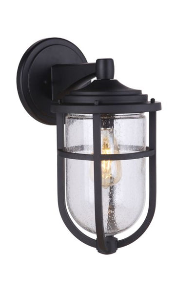 Antique Hardware Voyage 1 Light Medium Outdoor Wall Lantern in Midnight Exterior