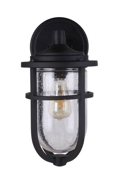 Antique Hardware Voyage 1 Light Medium Outdoor Wall Lantern in Midnight Exterior