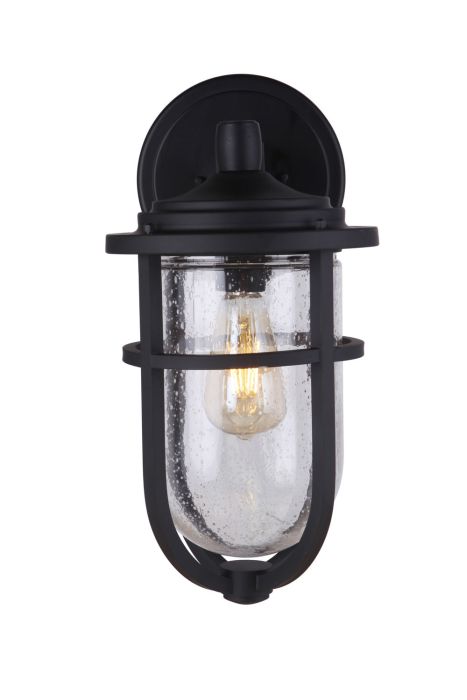 Antique Hardware Voyage 1 Light Medium Outdoor Wall Lantern in Midnight Exterior