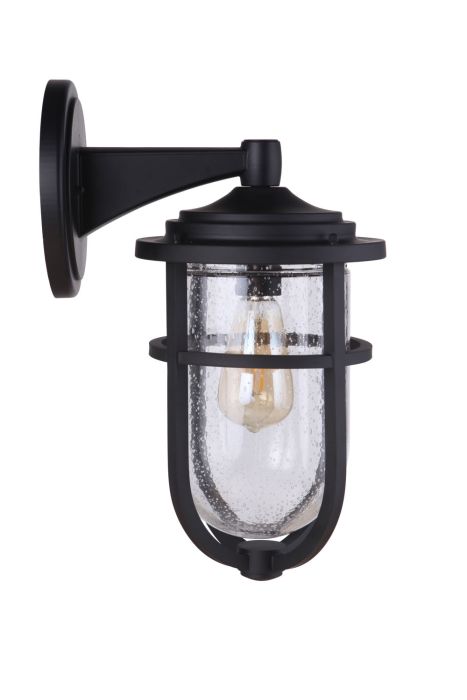 Antique Hardware Voyage 1 Light Medium Outdoor Wall Lantern in Midnight Exterior