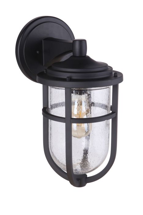 Antique Hardware Voyage 1 Light Medium Outdoor Wall Lantern in Midnight Exterior