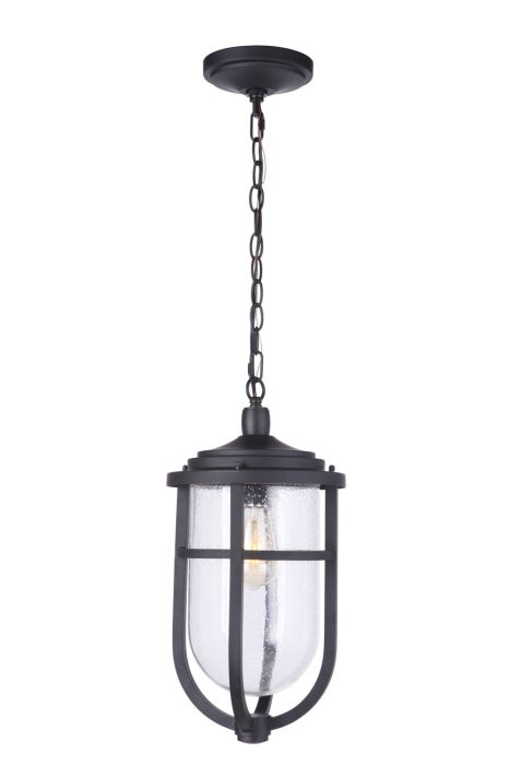 Antique Hardware Voyage 1 Light Outdoor Pendant in Midnight Exterior