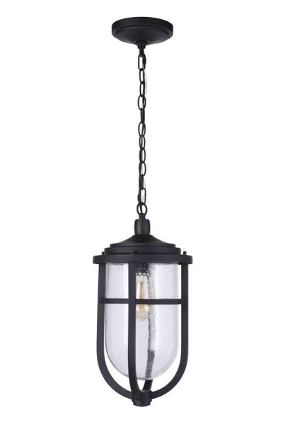 Antique Hardware Voyage 1 Light Outdoor Pendant in Midnight Exterior