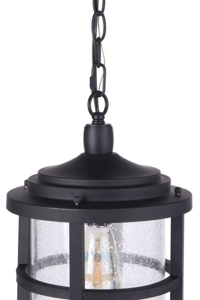 Antique Hardware Voyage 1 Light Outdoor Pendant in Midnight Exterior