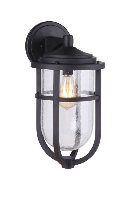 Antique Hardware Voyage 1 Light Large Outdoor Wall Lantern in Midnight Exterior