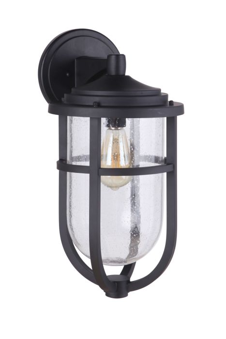 Antique Hardware Voyage 1 Light Large Outdoor Wall Lantern in Midnight Exterior