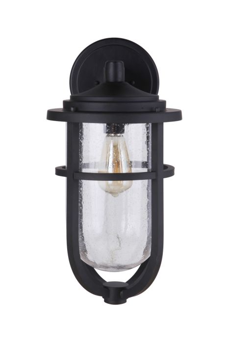 Antique Hardware Voyage 1 Light Large Outdoor Wall Lantern in Midnight Exterior