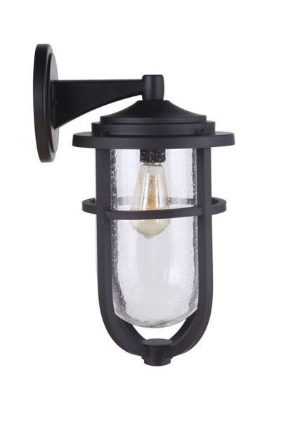 Antique Hardware Voyage 1 Light Large Outdoor Wall Lantern in Midnight Exterior