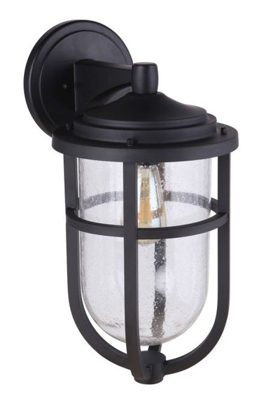 Antique Hardware Voyage 1 Light Large Outdoor Wall Lantern in Midnight Exterior