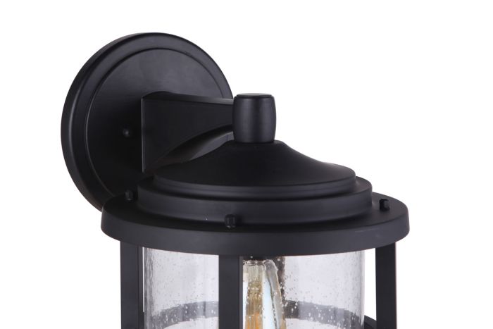 Antique Hardware Voyage 1 Light Large Outdoor Wall Lantern in Midnight Exterior