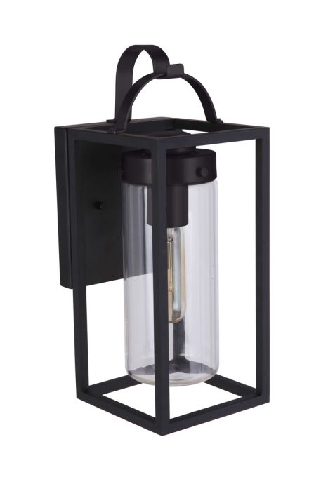 ##Antique Hardware## Neo 1 Light Small Outdoor Wall Lantern in Midnight