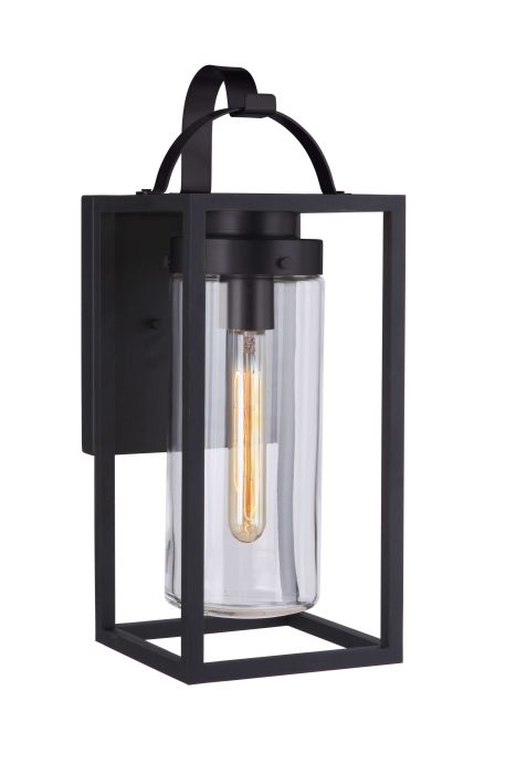 ##Antique Hardware## Neo 1 Light Large Outdoor Wall Lantern in Midnight