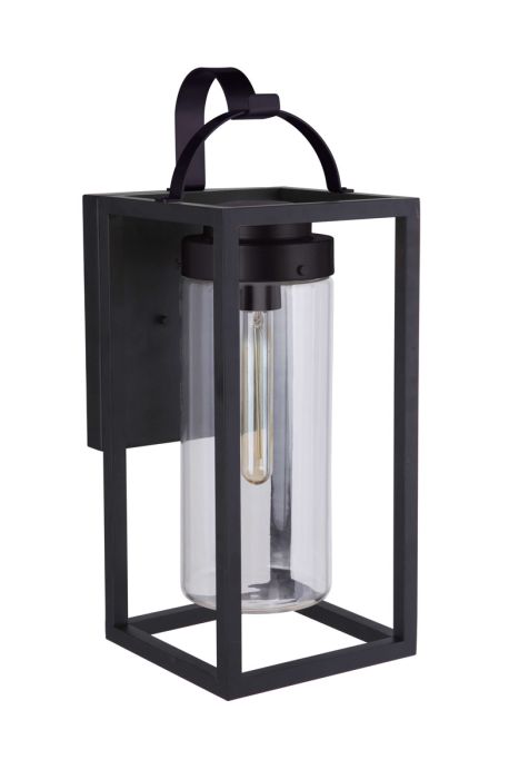 ##Antique Hardware## Neo 1 Light Large Outdoor Wall Lantern in Midnight