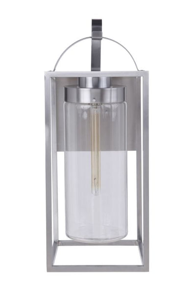 ##Antique Hardware## Neo 1 Light Extra Large Outdoor Wall Lantern in Satin Aluminum