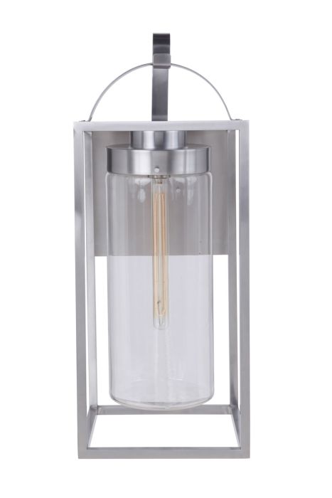 ##Antique Hardware## Neo 1 Light Extra Large Outdoor Wall Lantern in Satin Aluminum