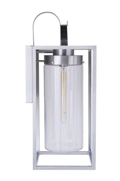 ##Antique Hardware## Neo 1 Light Extra Large Outdoor Wall Lantern in Satin Aluminum