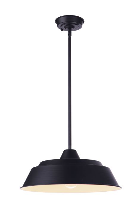 ##Antique Hardware## Landmark 1 Light 12" Outdoor Pendant in Midnight