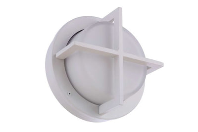 ##Antique Hardware## Outdoor Small Round Bulkhead in Textured White