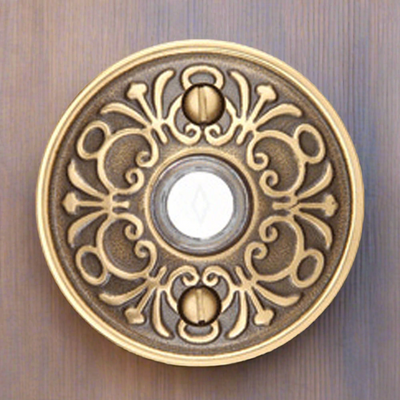 ##Antique Hardware## Emtek 2406 Doorbell Button With Lancaster Rosette (Several Finishes Available)